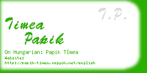 timea papik business card
